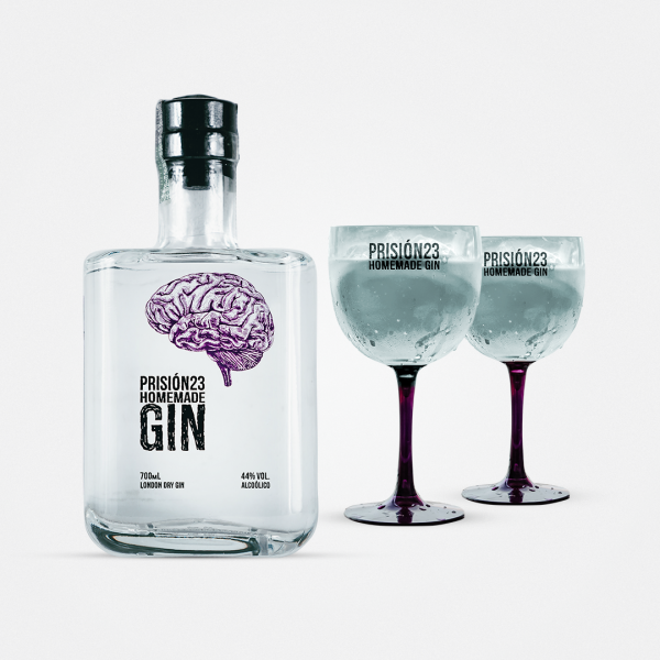 Gin Prisión23 + Duas Taças de Acrílico